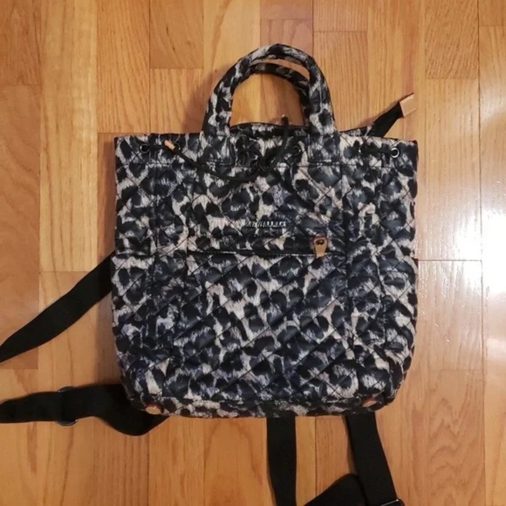 EUC MZ Wallace Small Metro Convertible Backpack Tote in Animal Print